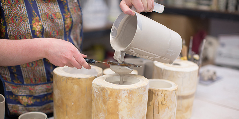 Sculpting at Belger Arts Center