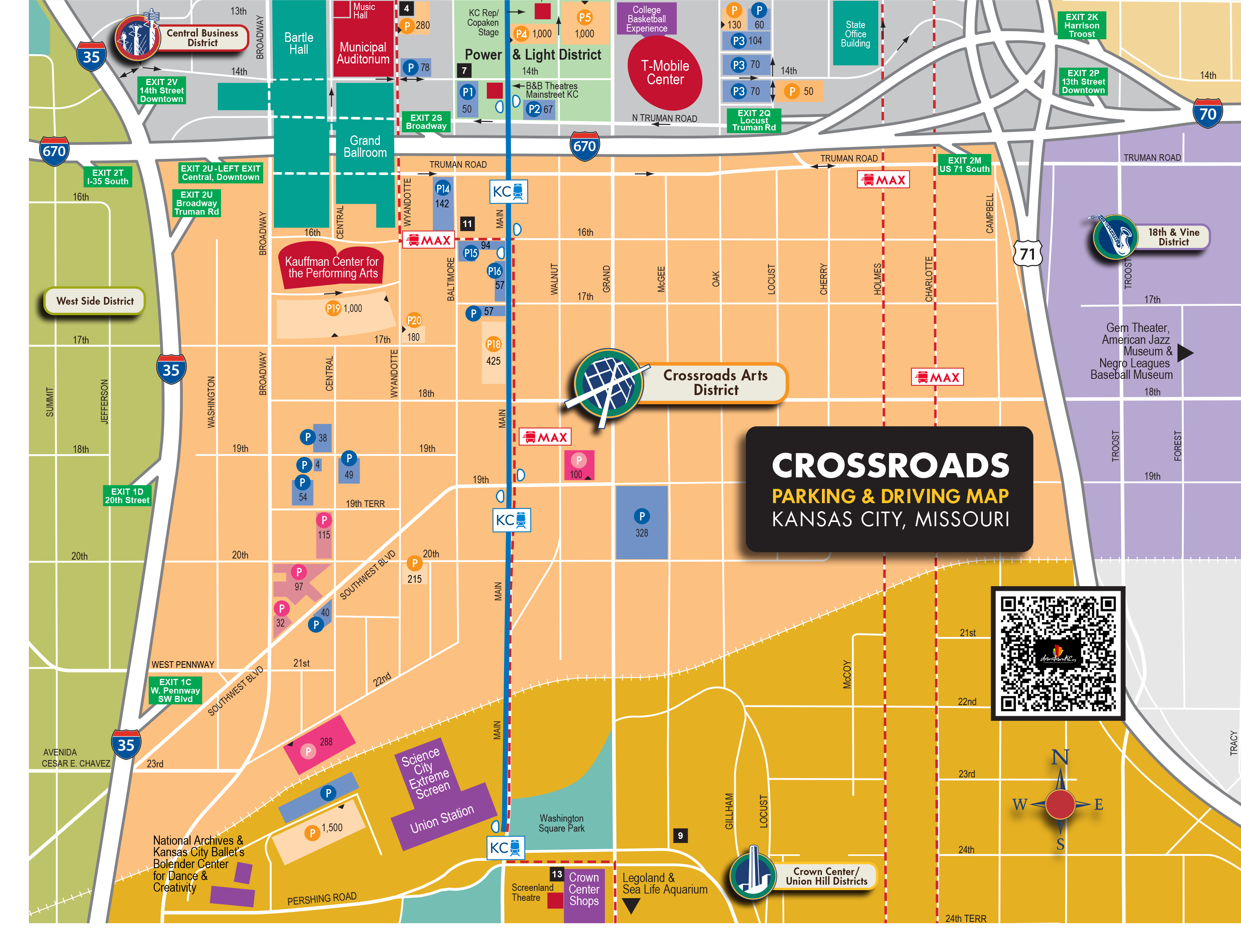 Crossroads District Parking Map